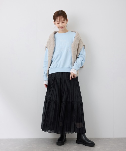 ROPE' PICNIC（ロペピクニック）の「ロゴ刺繍スウェット/吸水速乾・リンクコーデ（スウェット・レディース・グレー系その他/サックスブルー/ライトグレー/ピンク・38）」の19枚目の写真