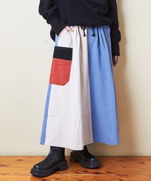 ピーチ起毛ツイルタックギャザースカート