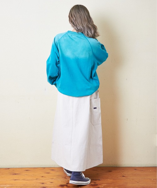 CUBE SUGAR（キューブシュガー）の「ピーチ起毛ツイルタックギャザースカート（スカート・レディース・レッド/ブラック/マルチ/ナチュラル/ブルー・M）」の9枚目の写真