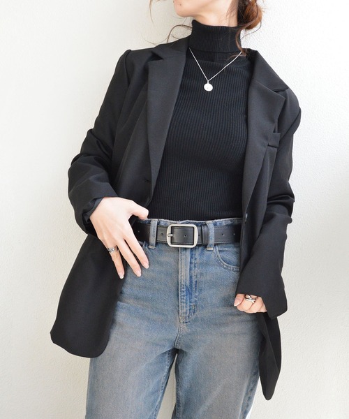 styiro(スタイロ)の「【ユニセックス】ヴィンテージブラックシルバーバックルPUレザーベルト メンズ レディース(ベルト・レディース・ブラック/ブラウン/ブラック系2/ブラウン系2・130cm/115cm/110cm/105cm)」の14枚目の写真