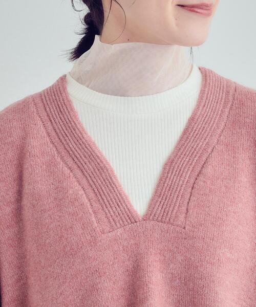 セール】ふんわりやわらか変形Vネックニット（ニット/セーター）｜SHOO