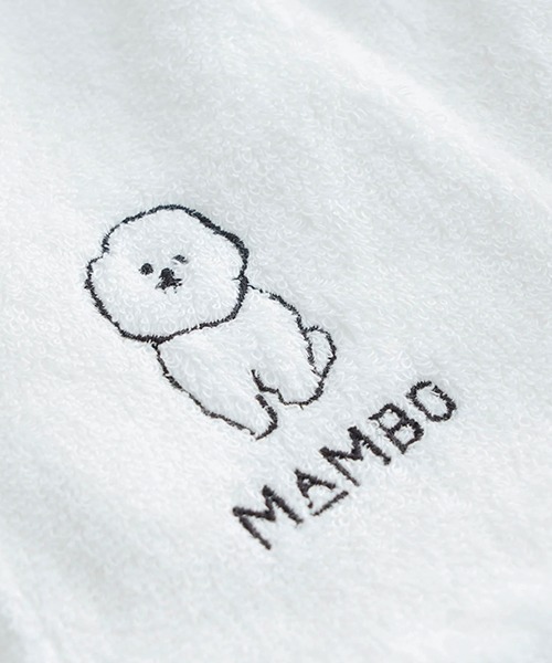 MAMBO（マンボ）の「MAMBO 刺繍 サウナハット（タオル・レディース・ホワイト/グレー・MEDIUM）」の3枚目の写真