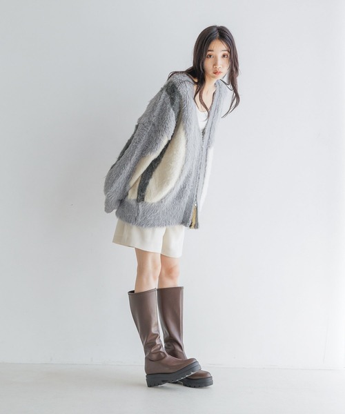 LOWRYS FARM（ローリーズファーム）の「ウールライクショートパンツ2 284372（その他パンツ・レディース・アイボリー/チャコールグレー/ブラック・FREE）」の6枚目の写真