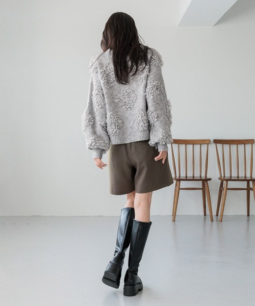 LOWRYS FARM（ローリーズファーム）の「ウールライクショートパンツ2 284372（その他パンツ・レディース・アイボリー/チャコールグレー/ブラック・FREE）」の13枚目の写真