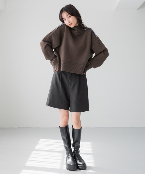 LOWRYS FARM（ローリーズファーム）の「ウールライクショートパンツ2 284372（その他パンツ・レディース・アイボリー/チャコールグレー/ブラック・FREE）」の19枚目の写真