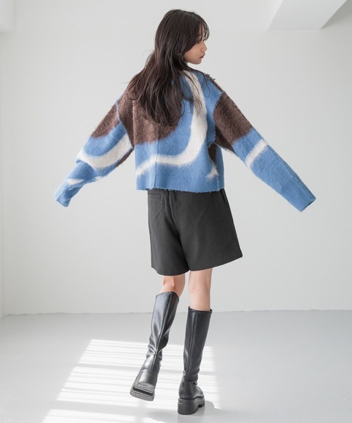 LOWRYS FARM（ローリーズファーム）の「ウールライクショートパンツ2 284372（その他パンツ・レディース・アイボリー/チャコールグレー/ブラック・FREE）」の22枚目の写真