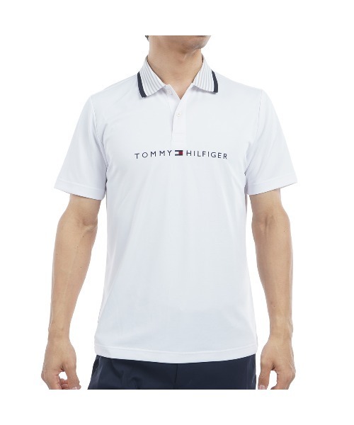 TOMMY HILFIGER GOLF（トミー ヒルフィガー ゴルフ）の「ｴｯｾﾝｼｬﾙｽﾄﾗｲﾌﾟｶﾗｰ 半袖ﾎﾟﾛ（ポロシャツ・メンズ・ホワイト/ピンク/レッド/ライム/ブラック/ネイビー・L/3L/LL/M）」の2枚目の写真