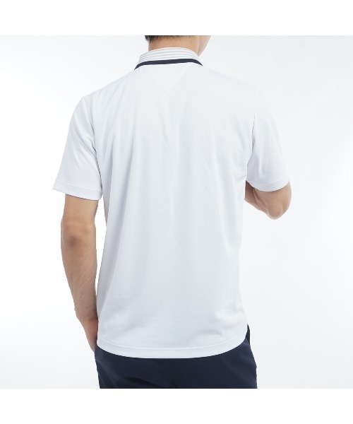 TOMMY HILFIGER GOLF（トミー ヒルフィガー ゴルフ）の「ｴｯｾﾝｼｬﾙｽﾄﾗｲﾌﾟｶﾗｰ 半袖ﾎﾟﾛ（ポロシャツ・メンズ・ホワイト/ピンク/レッド/ライム/ブラック/ネイビー・L/3L/LL/M）」の8枚目の写真