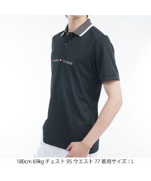 TOMMY HILFIGER GOLF（トミー ヒルフィガー ゴルフ）の「ｴｯｾﾝｼｬﾙｽﾄﾗｲﾌﾟｶﾗｰ 半袖ﾎﾟﾛ（ポロシャツ・メンズ・ホワイト/ピンク/レッド/ライム/ブラック/ネイビー・L/3L/LL/M）」の9枚目の写真