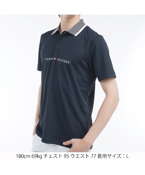 TOMMY HILFIGER GOLF（トミー ヒルフィガー ゴルフ）の「ｴｯｾﾝｼｬﾙｽﾄﾗｲﾌﾟｶﾗｰ 半袖ﾎﾟﾛ（ポロシャツ・メンズ・ホワイト/ピンク/レッド/ライム/ブラック/ネイビー・L/3L/LL/M）」の11枚目の写真