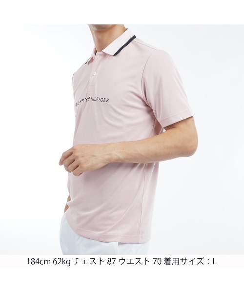 TOMMY HILFIGER GOLF（トミー ヒルフィガー ゴルフ）の「ｴｯｾﾝｼｬﾙｽﾄﾗｲﾌﾟｶﾗｰ 半袖ﾎﾟﾛ（ポロシャツ・メンズ・ホワイト/ピンク/レッド/ライム/ブラック/ネイビー・L/3L/LL/M）」の21枚目の写真