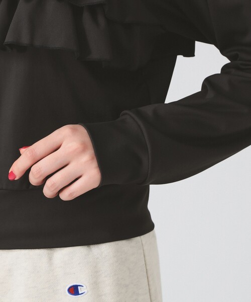 Ray BEAMS（レイビームス）の「フリル ハイネック ジップ ジャケット（ジャージ・レディース・グレー/ブラック・ONE SIZE）」の22枚目の写真