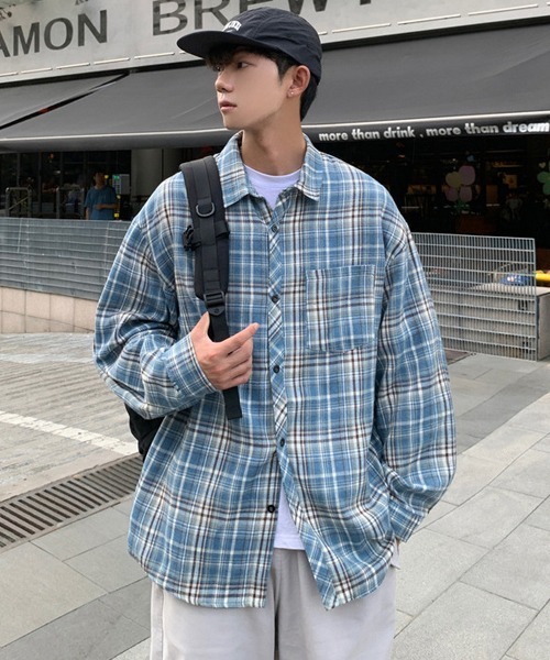 Ressaca（レサーカ）の「オーバーサイズチェック柄シャツ（シャツ/ブラウス・メンズ・ブルー/イエロー・XL/L/M）」の6枚目の写真