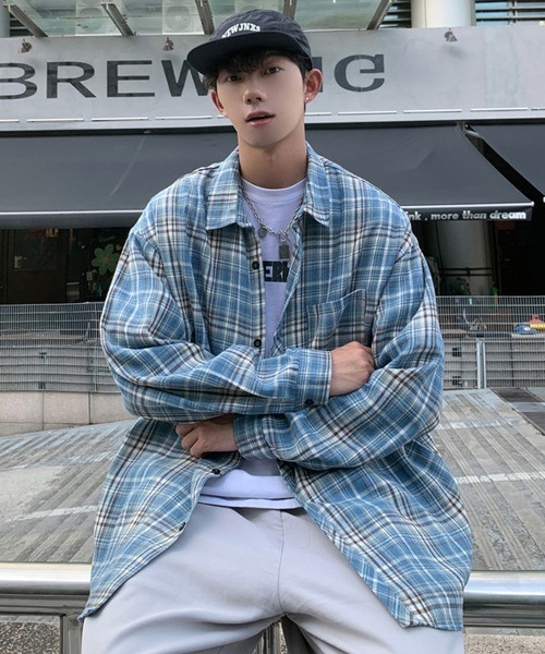 Ressaca（レサーカ）の「オーバーサイズチェック柄シャツ（シャツ/ブラウス・メンズ・ブルー/イエロー・XL/L/M）」の13枚目の写真