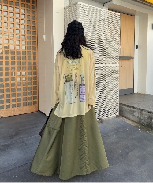 スカート satin flare skirt セール】MILITARY SATIN FLARE SKIRT（スカート）｜Ameri