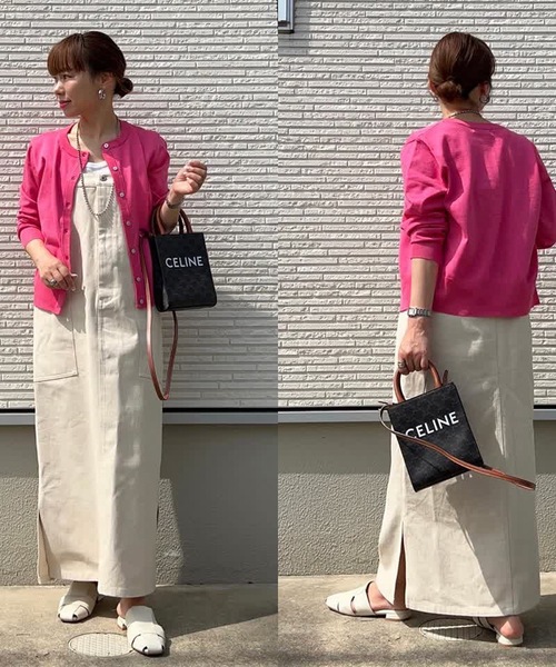 aquagarage（アクアガレージ）の「ニットアンサンブル（カーディガン/ボレロ・レディース・ブラック/グレイッシュベージュ/アイボリー/グレー/ネイビー/イエロー/ライトパープル/グリーン/ピンク/ブラウン/ボルドー/ホワイト/ライトグリーン/レッド・M/L）」の15枚目の写真