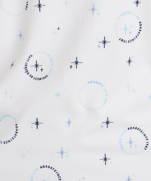adabat（アダバット）の「UVカット ロゴドットプリント長袖モックネックT（Tシャツ/カットソー・レディース・ホワイト系1/ネイビー系・36/42/38/40）」の6枚目の写真