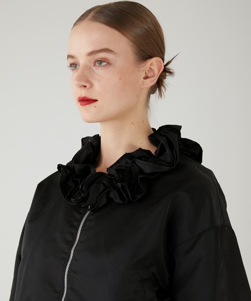 ナイロンジャケット crinkle crinkle crinkle frill collar MA1 crinkle crinkle crinkle（クリンクルクリンクルクリンクル）の