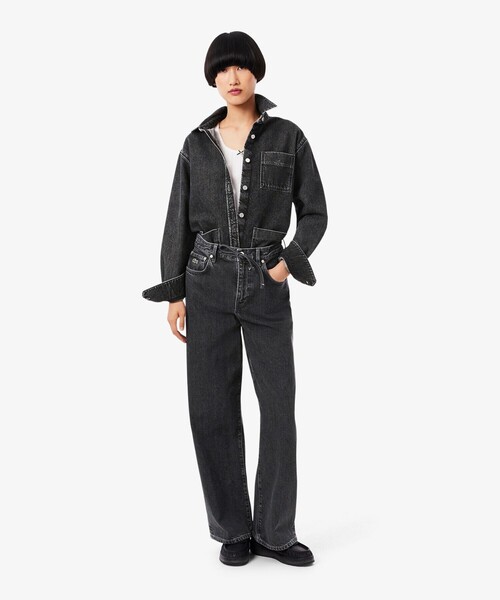 LACOSTE(ラコステ)の「イージーワイドストレートデニムパンツ(デニムパンツ・レディース・ブルー/グリーン/ブラック・40/38/36/34)」の18枚目の写真