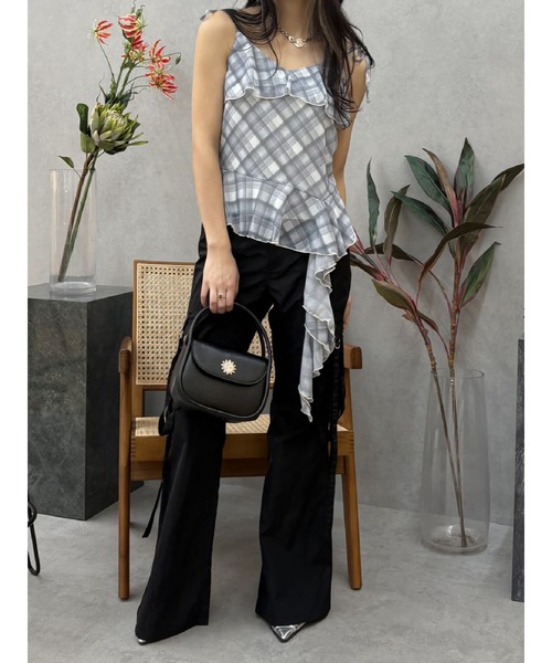 EVRIS（エヴリス）の「チェックシフォントップス（キャミソール・レディース・イエロー/ピンク/ブルー・FREE）」の21枚目の写真