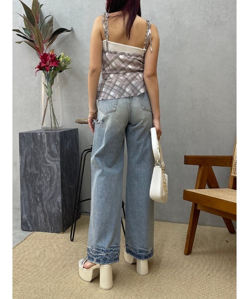 EVRIS（エヴリス）の「チェックシフォントップス（キャミソール・レディース・イエロー/ピンク/ブルー・FREE）」の11枚目の写真