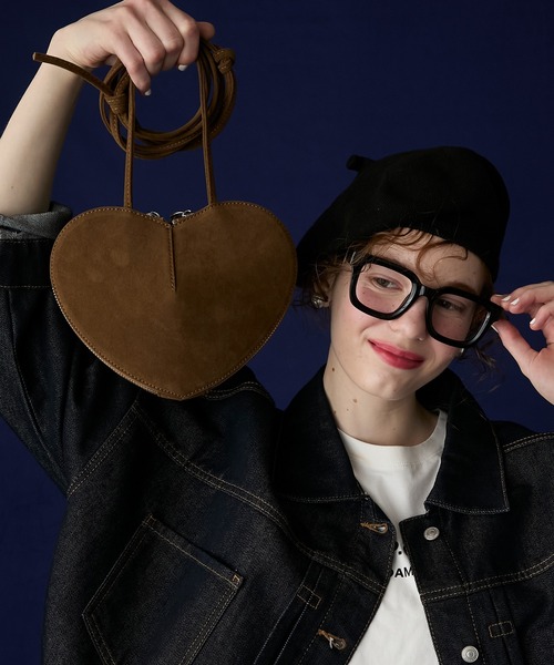 BONLECILL Marche(ボンルシールマルシェ)の「【BONLECILL Marche】ハートショルダーバッグ/ポシェット(ショルダーバッグ・レディース・チャコールグレー/ブラウン/キャメル・FREE)」の17枚目の写真