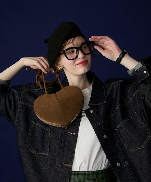 BONLECILL Marche(ボンルシールマルシェ)の「【BONLECILL Marche】ハートショルダーバッグ/ポシェット(ショルダーバッグ・レディース・チャコールグレー/ブラウン/キャメル・FREE)」の18枚目の写真