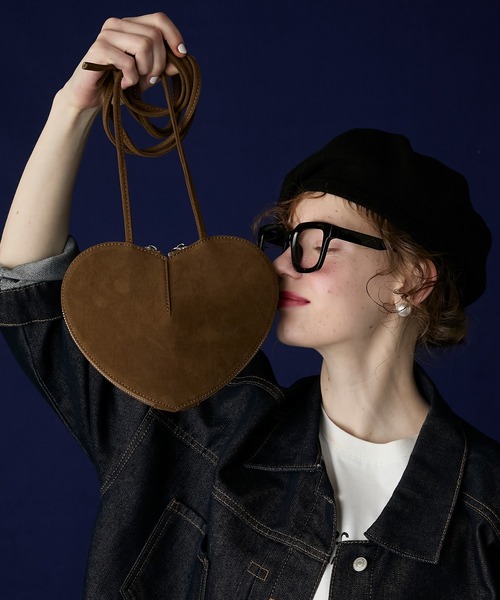 BONLECILL Marche(ボンルシールマルシェ)の「【BONLECILL Marche】ハートショルダーバッグ/ポシェット(ショルダーバッグ・レディース・チャコールグレー/ブラウン/キャメル・FREE)」の19枚目の写真