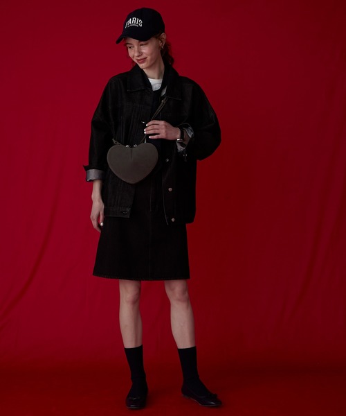 BONLECILL Marche(ボンルシールマルシェ)の「【BONLECILL Marche】ハートショルダーバッグ/ポシェット(ショルダーバッグ・レディース・チャコールグレー/ブラウン/キャメル・FREE)」の10枚目の写真