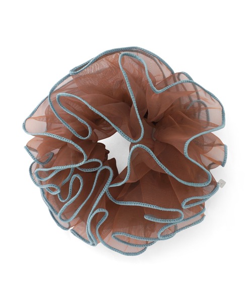 ANEMONE（アネモネ）の「バイカラーオーガンジーシュシュ（シュシュ・レディース・ブラウン/ピンク/ブルー・FREE）」の7枚目の写真