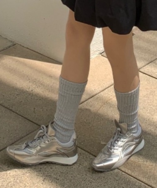 Teem Store（チームストア）の「【軽量】ポインテッドメタリックスニーカー（スニーカー・レディース・シルバー・S/M/L）」の21枚目の写真