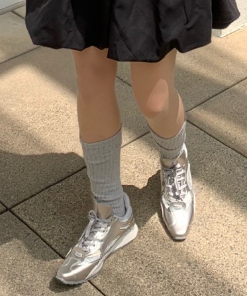 セール】【軽量】ポインテッドメタリックスニーカー(スニーカー セール】【軽量】ポインテッドメタリックスニーカー(スニーカー