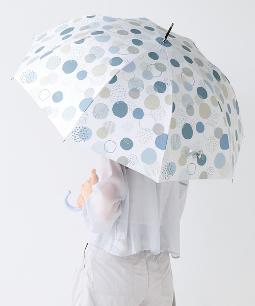 macocca(マコッカ)の「完全遮光 UVカット100% 日傘 晴雨兼用 ジャンプ傘 デザインシリーズ 北欧ドット柄(長傘・レディース・サックスブルー/オフホワイト/ブルー・FREE)」の21枚目の写真