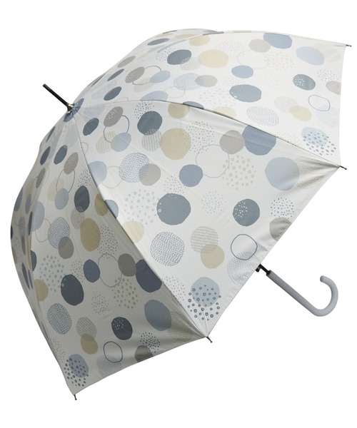 macocca(マコッカ)の「完全遮光 UVカット100% 日傘 晴雨兼用 ジャンプ傘 デザインシリーズ 北欧ドット柄(長傘・レディース・サックスブルー/オフホワイト/ブルー・FREE)」の22枚目の写真