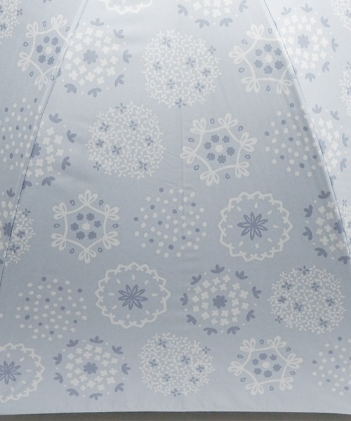 macocca(マコッカ)の「完全遮光 UVカット100% 日傘 晴雨兼用 ジャンプ傘 デザインシリーズ 北欧ドット柄(長傘・レディース・サックスブルー/オフホワイト/ブルー・FREE)」の14枚目の写真