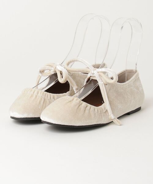 LibertyDoll（リバティードール）の「LIBERTYDOLL/レースアップ リボン バレエシューズ(1040)（バレエシューズ・レディース・ブラック/シルバー/アイボリー・3L/LL/L/M/S/SS）」の6枚目の写真