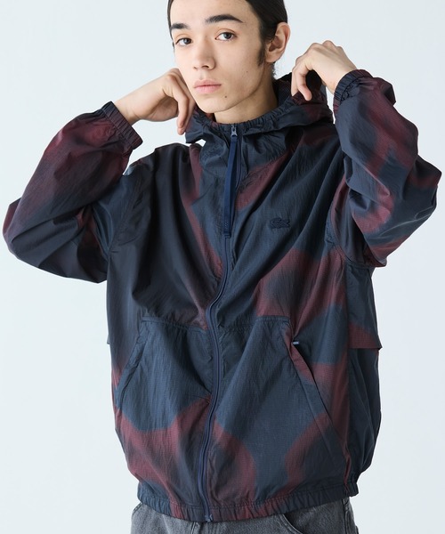 LACOSTE（ラコステ）の「撥水ライトウェイトリップストップフードジャケット（ナイロンジャケット・メンズ・ネイビー・46/48/50/52）」の11枚目の写真