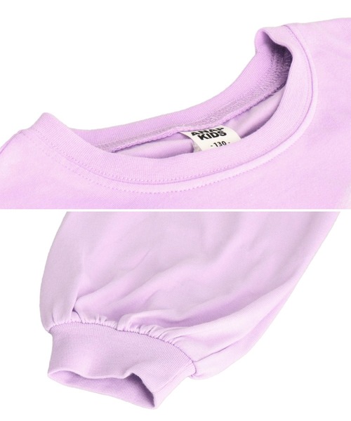 ANAP kids(アナップキッズ)の「袖リブクロップド丈プリントロングTシャツ(Tシャツ/カットソー・キッズ・ラベンダー/サックスブルー/オフホワイト・130cm/120cm/110cm)」の5枚目の写真