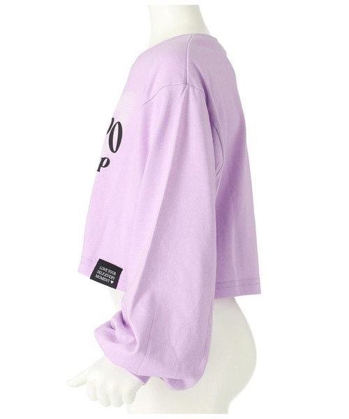 ANAP kids(アナップキッズ)の「袖リブクロップド丈プリントロングTシャツ(Tシャツ/カットソー・キッズ・ラベンダー/サックスブルー/オフホワイト・130cm/120cm/110cm)」の10枚目の写真