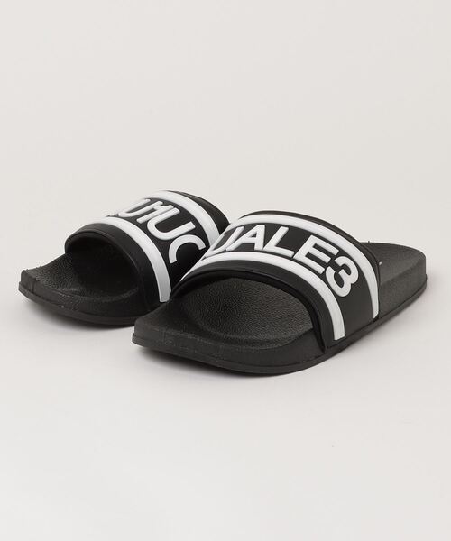 1piu1uguale3 RELAX（ウノピュウノウグァーレトレリラックス）の「【1PIU1UGUALE3 RELAX】LINE LOGO サンダル 通年（ウノ ピゥ ウノ ウグァーレ トレ）（サンダル・メンズ・ブラック/ホワイト・28cm/27cm）」の2枚目の写真