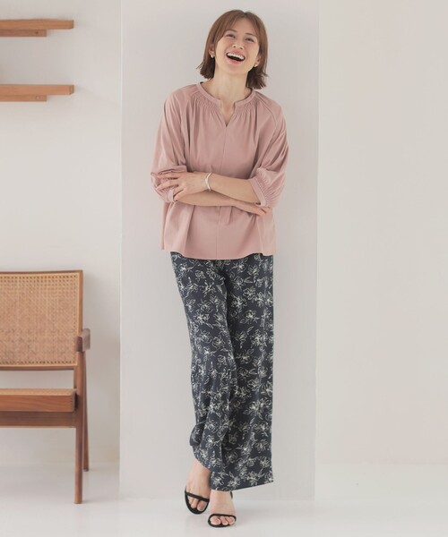 J.PRESS Ladies(J.プレス レディス)の「【洗える】トリコットバイオ シャーリング カットソー(Tシャツ/カットソー・レディース・ピンク系/ダルブルー系/ライトグリーン系/ホワイト系・SMALL)」の6枚目の写真
