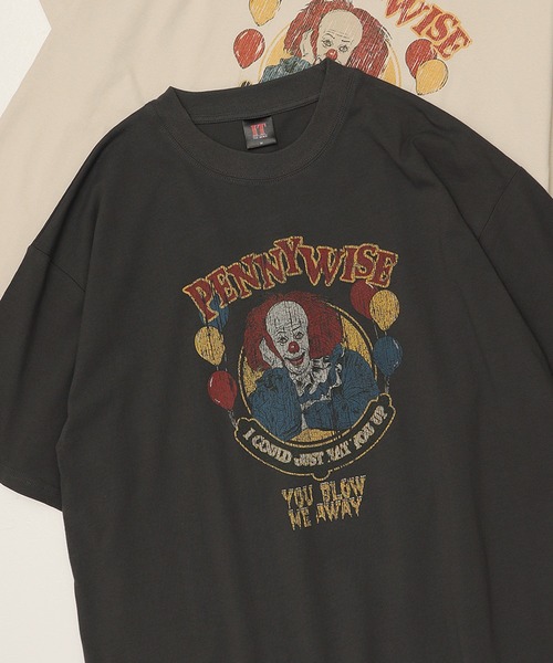 ALWAYS GOOD TIME(オルウェイズグッドタイム)の「【IT THE MOVIE】ワーナー/WARNER ピグメント風/プリント 半袖Tシャツ(Tシャツ/カットソー・レディース・ブラック系1/ホワイト系1/ホワイト系2/ブラック系2・M/L/LL)」の4枚目の写真