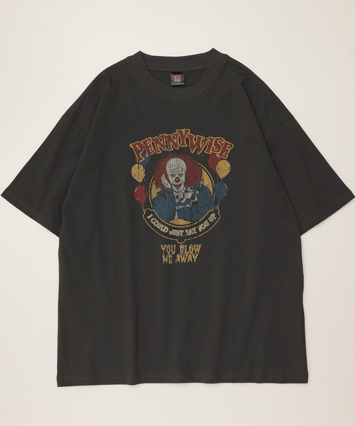 ALWAYS GOOD TIME(オルウェイズグッドタイム)の「【IT THE MOVIE】ワーナー/WARNER ピグメント風/プリント 半袖Tシャツ(Tシャツ/カットソー・レディース・ブラック系1/ホワイト系1/ホワイト系2/ブラック系2・M/L/LL)」の11枚目の写真