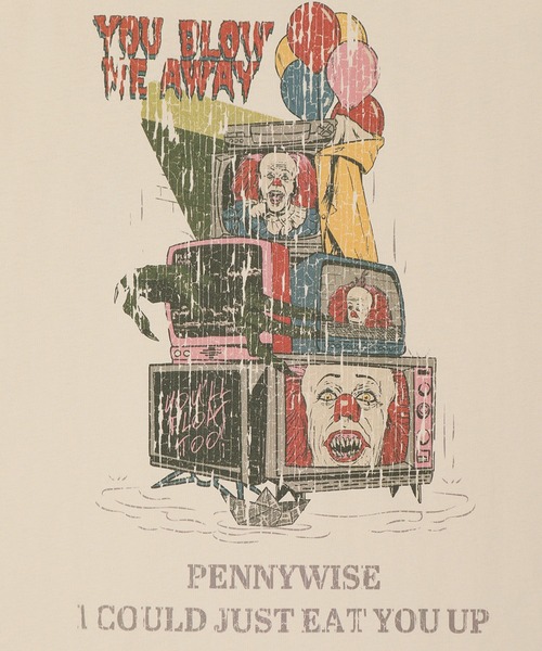 ALWAYS GOOD TIME(オルウェイズグッドタイム)の「【IT THE MOVIE】ワーナー/WARNER ピグメント風/プリント 半袖Tシャツ(Tシャツ/カットソー・レディース・ブラック系1/ホワイト系1/ホワイト系2/ブラック系2・M/L/LL)」の14枚目の写真