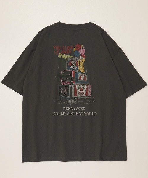 ALWAYS GOOD TIME(オルウェイズグッドタイム)の「【IT THE MOVIE】ワーナー/WARNER ピグメント風/プリント 半袖Tシャツ(Tシャツ/カットソー・レディース・ブラック系1/ホワイト系1/ホワイト系2/ブラック系2・M/L/LL)」の10枚目の写真