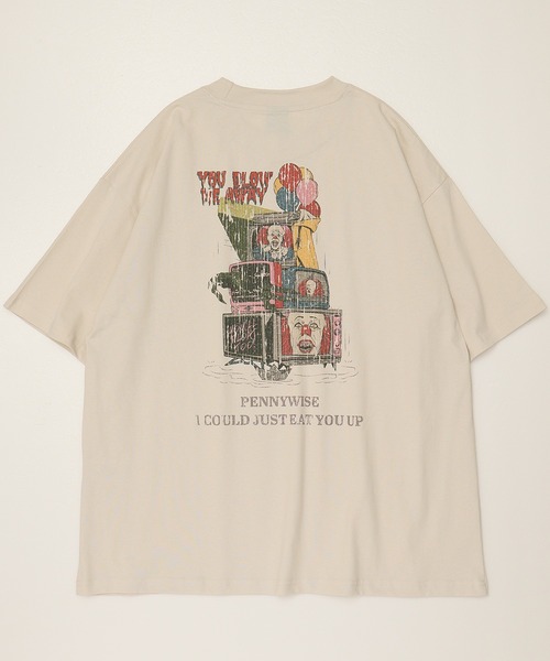 ALWAYS GOOD TIME(オルウェイズグッドタイム)の「【IT THE MOVIE】ワーナー/WARNER ピグメント風/プリント 半袖Tシャツ(Tシャツ/カットソー・レディース・ブラック系1/ホワイト系1/ホワイト系2/ブラック系2・M/L/LL)」の6枚目の写真