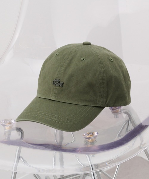 LACOSTE(ラコステ)の「【LACOSTE】バイウォッシュワンポイントキャップ L1357 CBS(キャップ・メンズ・ベージュ/ブラック/カーキ・FREE)」の1枚目の写真
