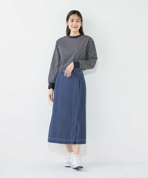 Petit Honfleur(プチオンフルール)の「【2025春夏】ボーダープルオーバー(Tシャツ/カットソー・レディース・ホワイト/ネイビー・M/L)」の15枚目の写真