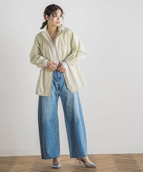 Droite lautreamont(ドロワットロートレアモン)の「ダブルZIP Vカーデ≪手洗い可能≫(カーディガン/ボレロ・レディース・ネイビー/オフホワイト/ピンク・M)」の14枚目の写真