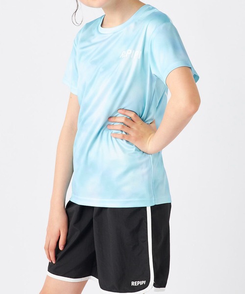 repipi armario(レピピ アルマリオ)の「Repipi armario レピピマリオ 半袖Tシャツ タイダイプリントスポーツ Tシャツ 140~160cm(Tシャツ/カットソー・キッズ・サックスブルー/ミント・150cm/140cm/160cm)」の4枚目の写真